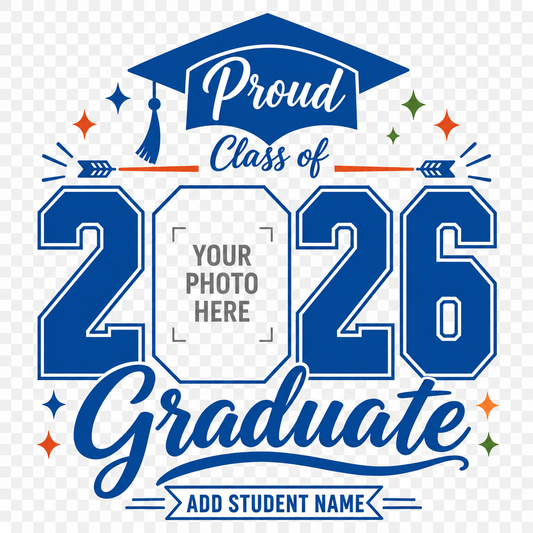Custom Class of 2026 Graduation Photo Shirt