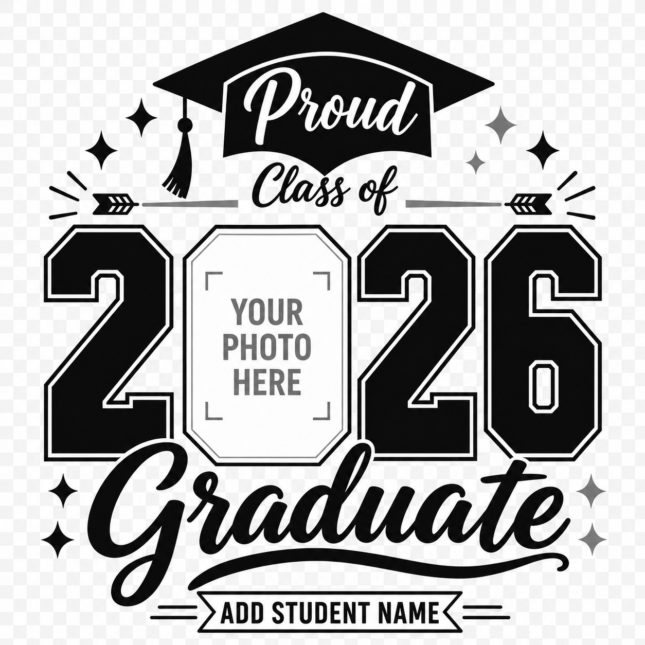 Custom Class of 2026 Graduation Photo Shirt