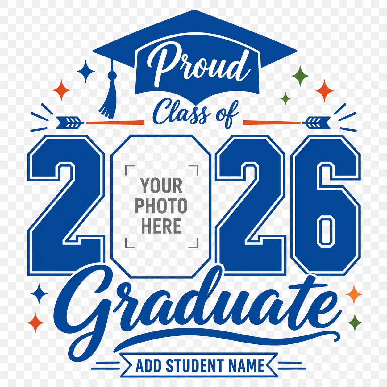 Custom Class of 2026 Graduation Photo Shirt