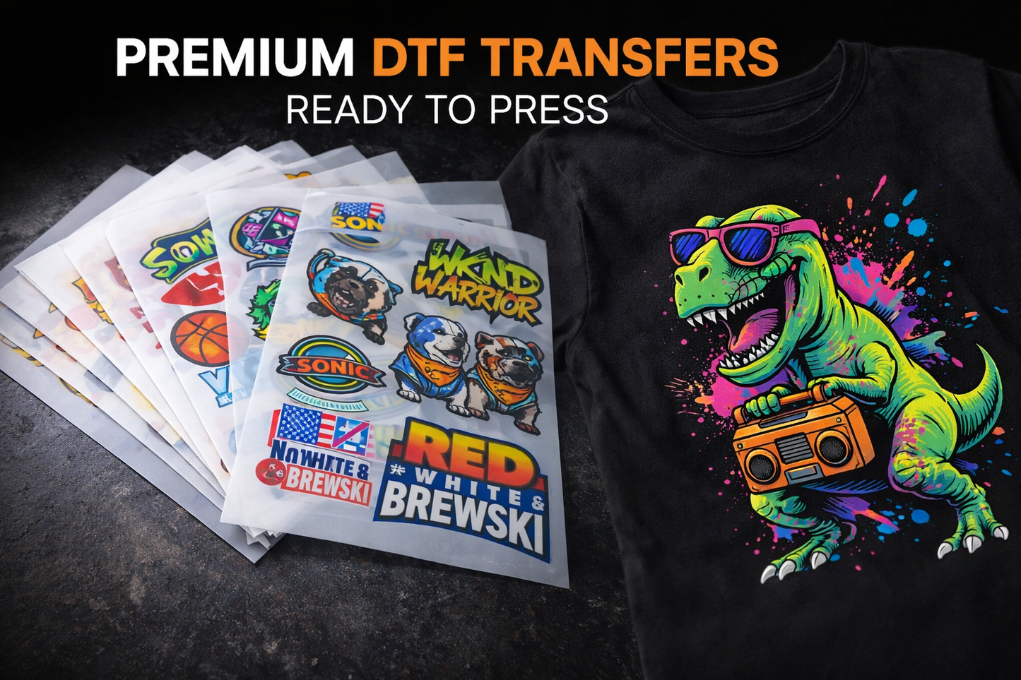 🎨 Premium DTF Transfers – Ready to Press (13" × 23")